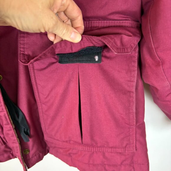 VINTAGE REI Jacket Womens Large 12 Gortex Blue Green Long Rain Coat RARE 90s - Picture 11 of 12